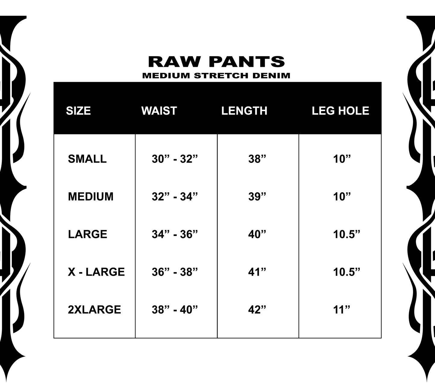 REGULAR BAGGY - INFERNO POWDER RAW PANTS