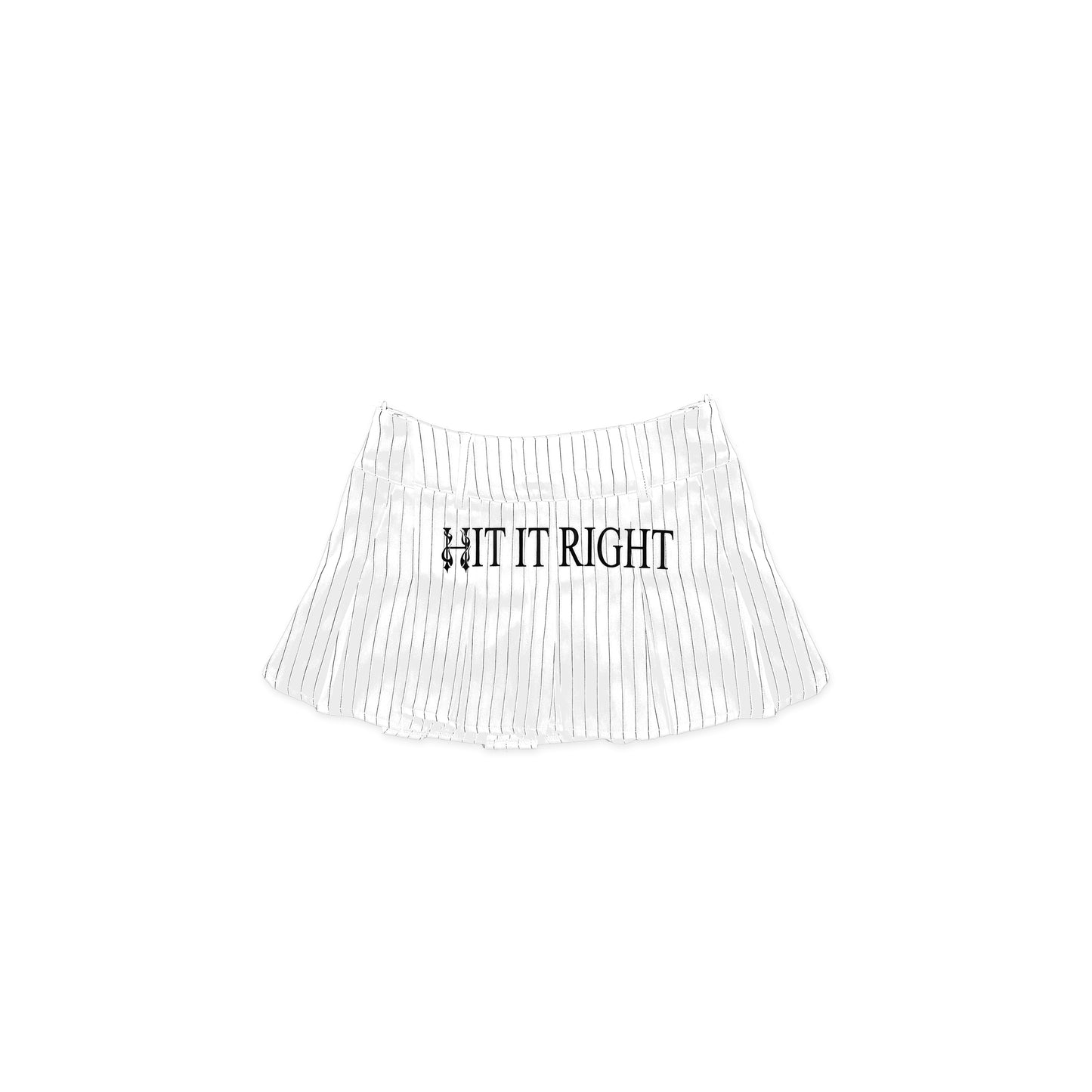 PINSTRIPE SKIRT HEART - WOMENS
