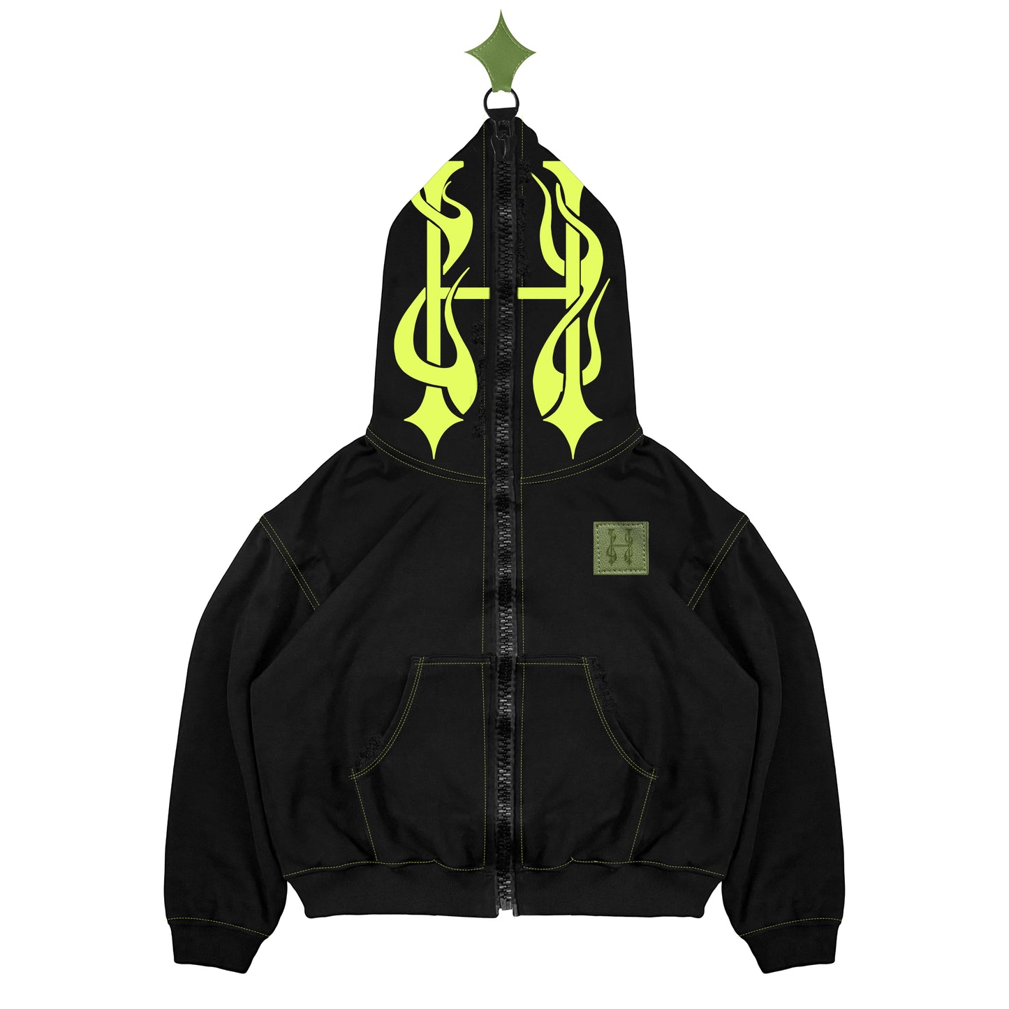LTD - BIG FULL ZIPPAH - HOODIE DISTRESSED