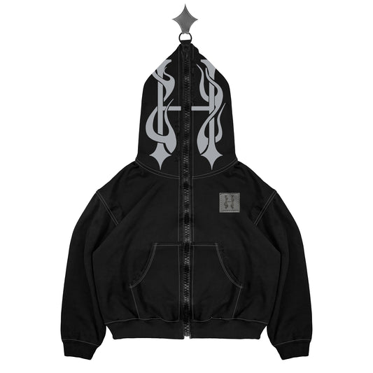 LTD - BIG FULL ZIPPAH - HOODIE DISTRESSED