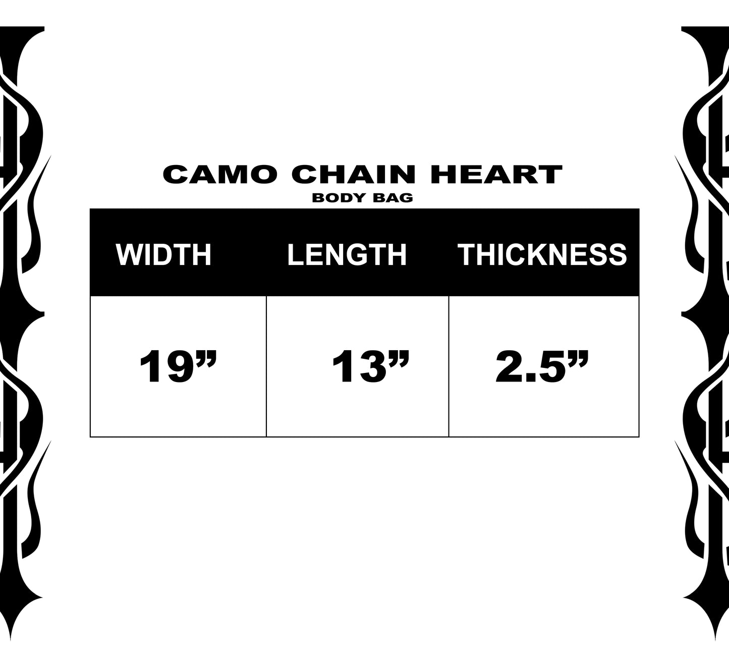 CHAIN HEART BAG - INFERNO CAMO