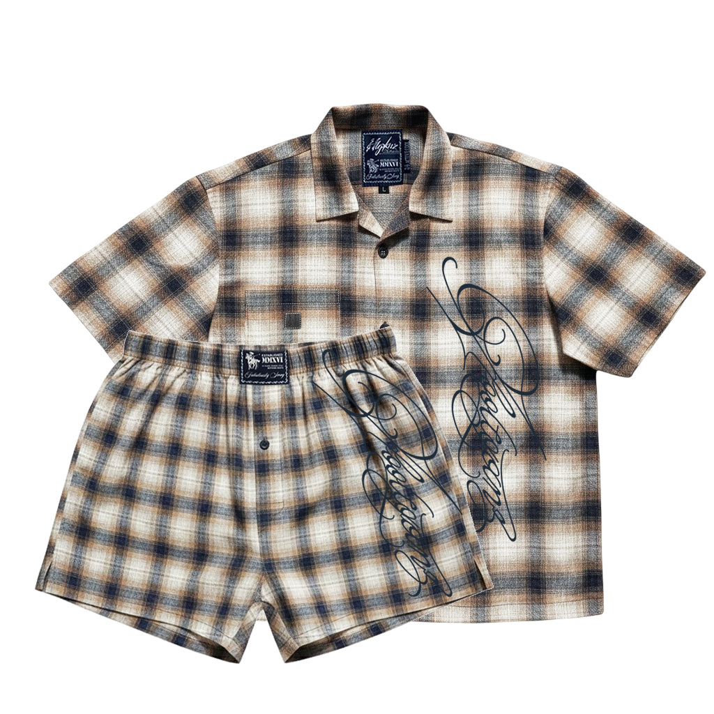 PLAID POLO & BOXER - WILDSCRIPT