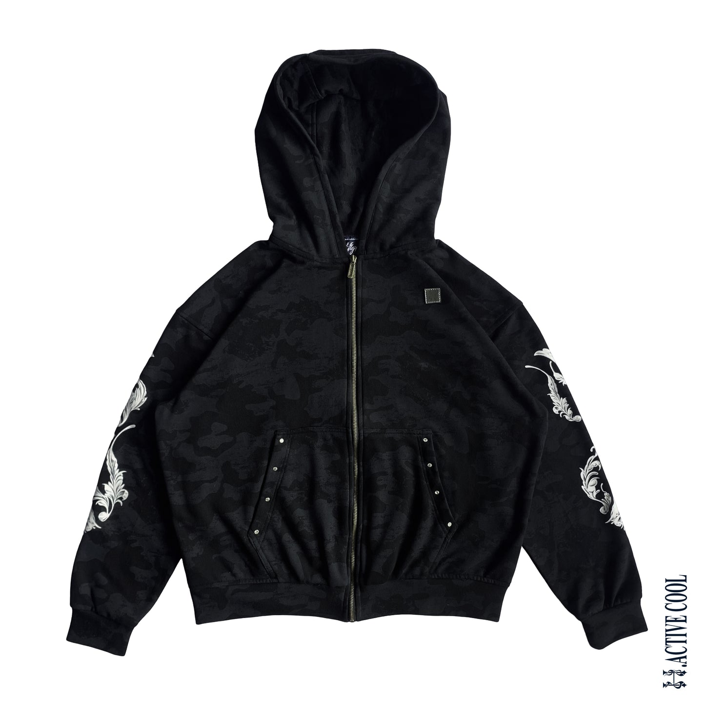 HOODIE ZIP - ORNAMENT CAMO