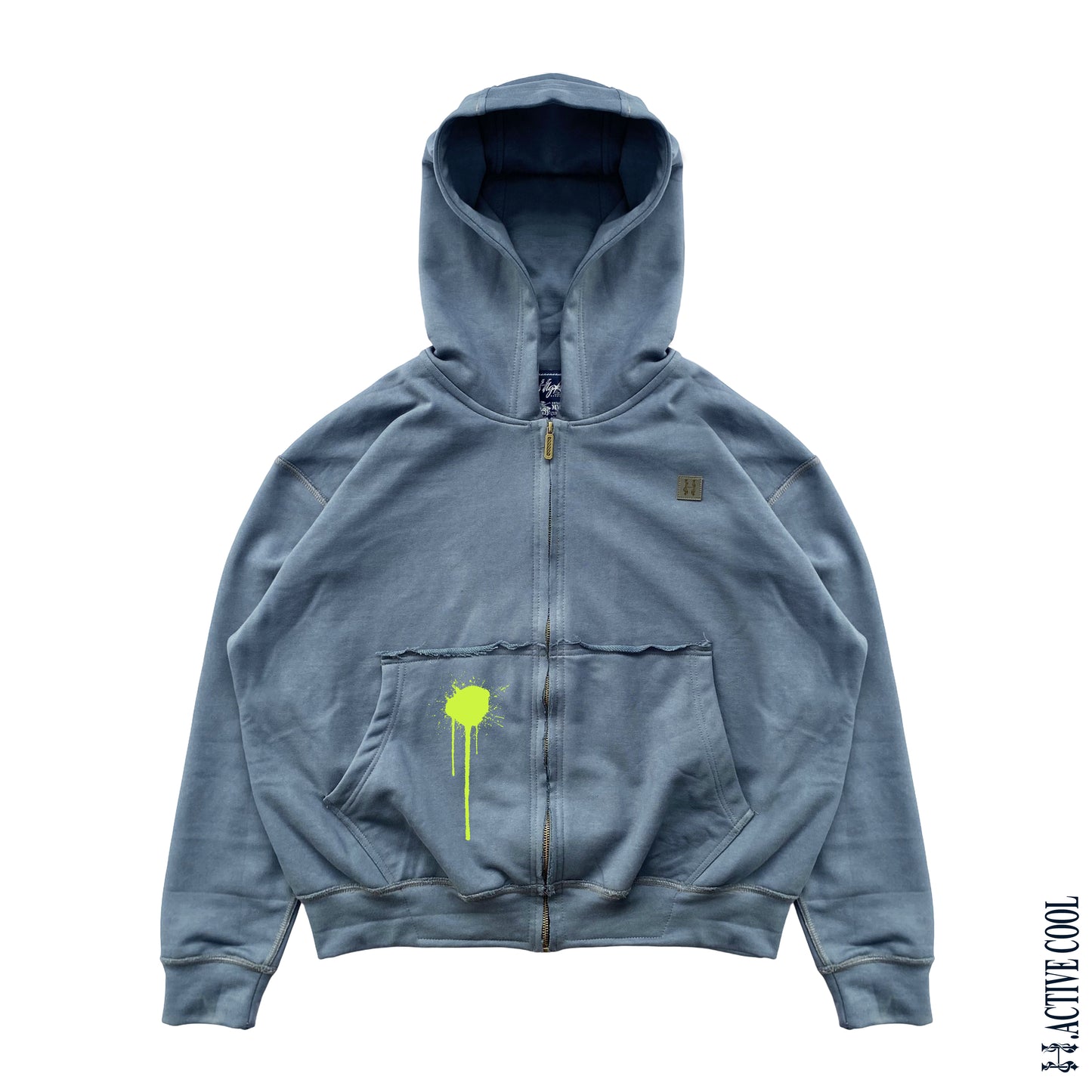 HOODIE ZIP - REVERSE STITCH RAW