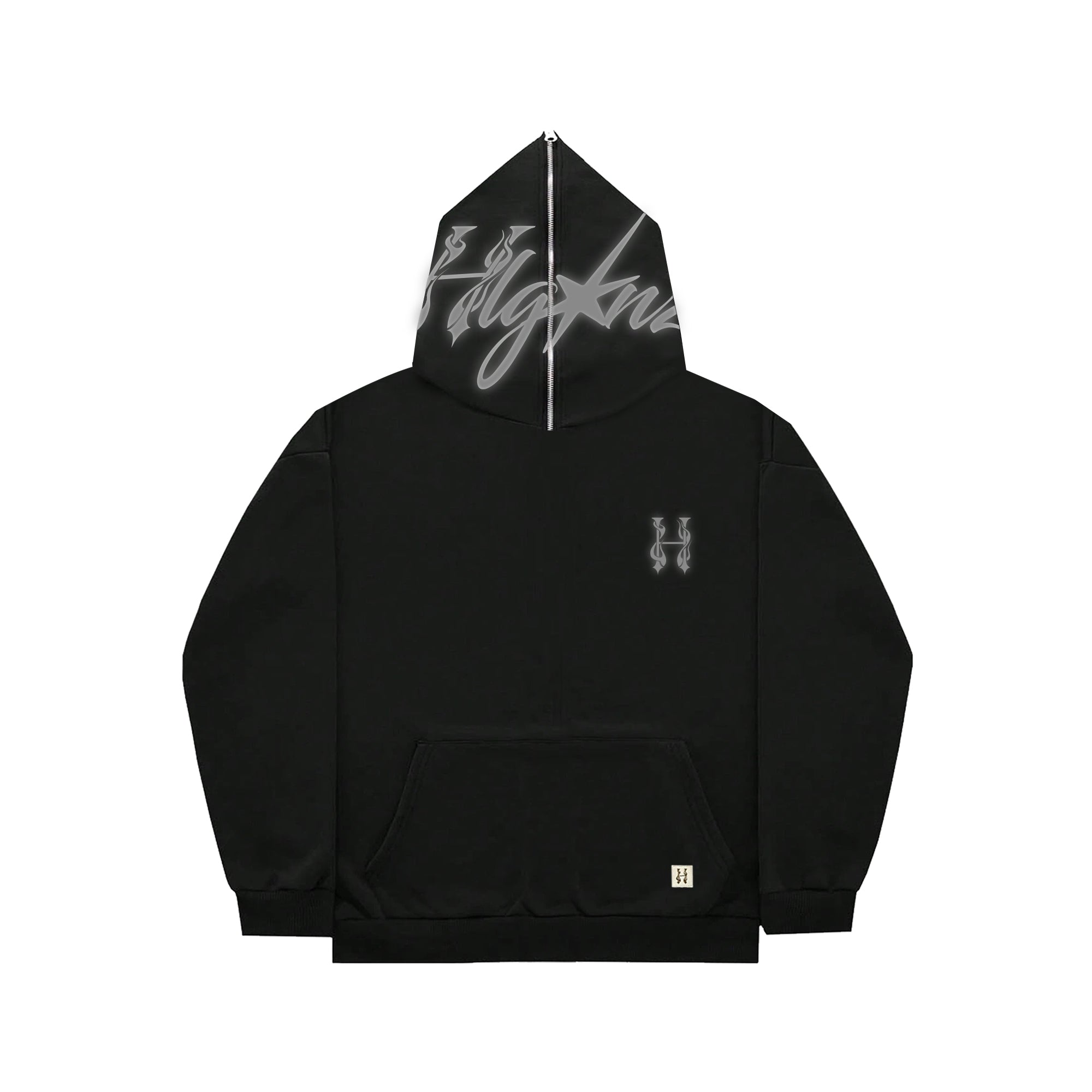 Pretorian Praetorian Sweatshirt – Black Polyester Full-Zip – Hooligan Style With Logo