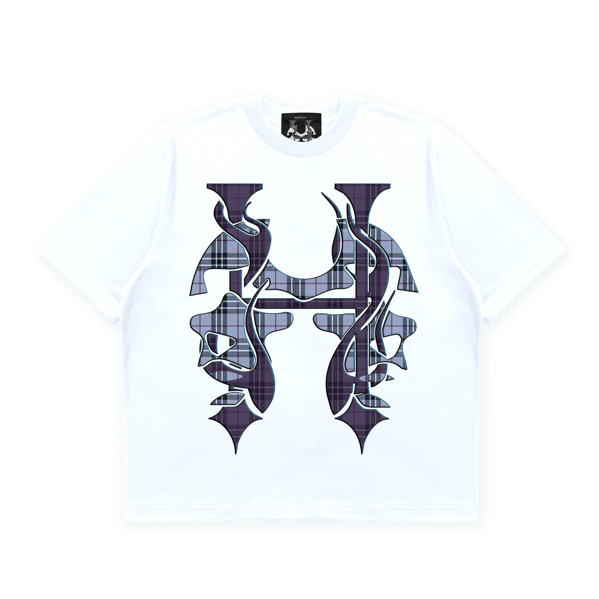 PLAID INFERNO FACE - CREWNECK CLASSIC