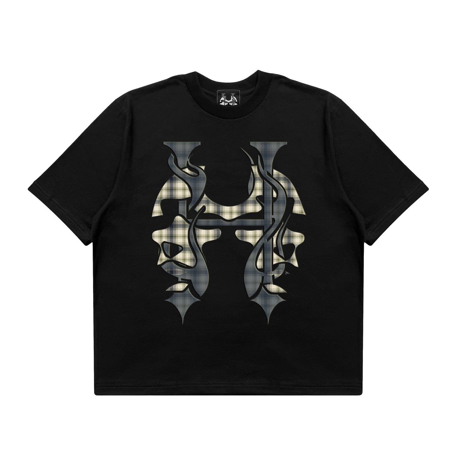 PLAID INFERNO FACE - CREWNECK CLASSIC
