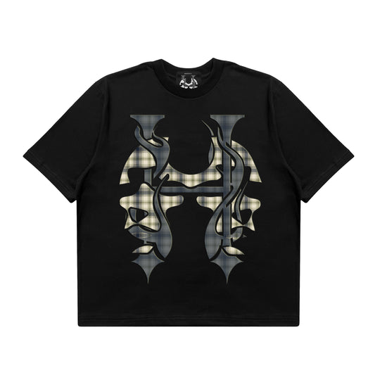 PLAID INFERNO FACE - CREWNECK CLASSIC