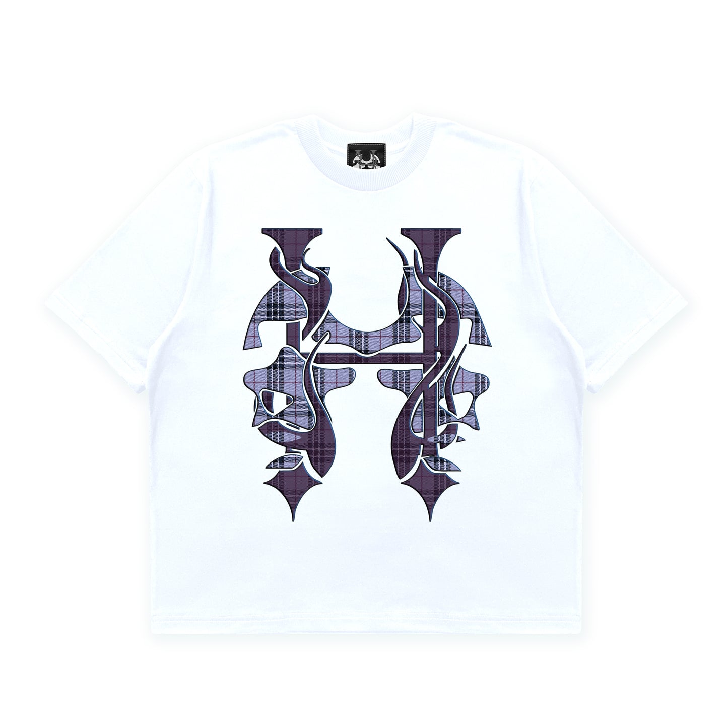 PLAID INFERNO FACE - CREWNECK CLASSIC