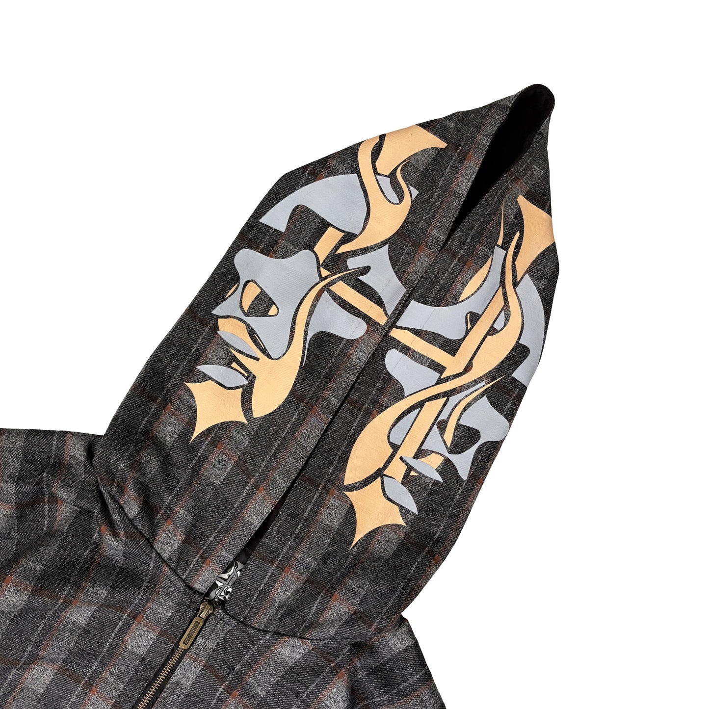 REVERSIBLE PLAID TERRY- HOODIE