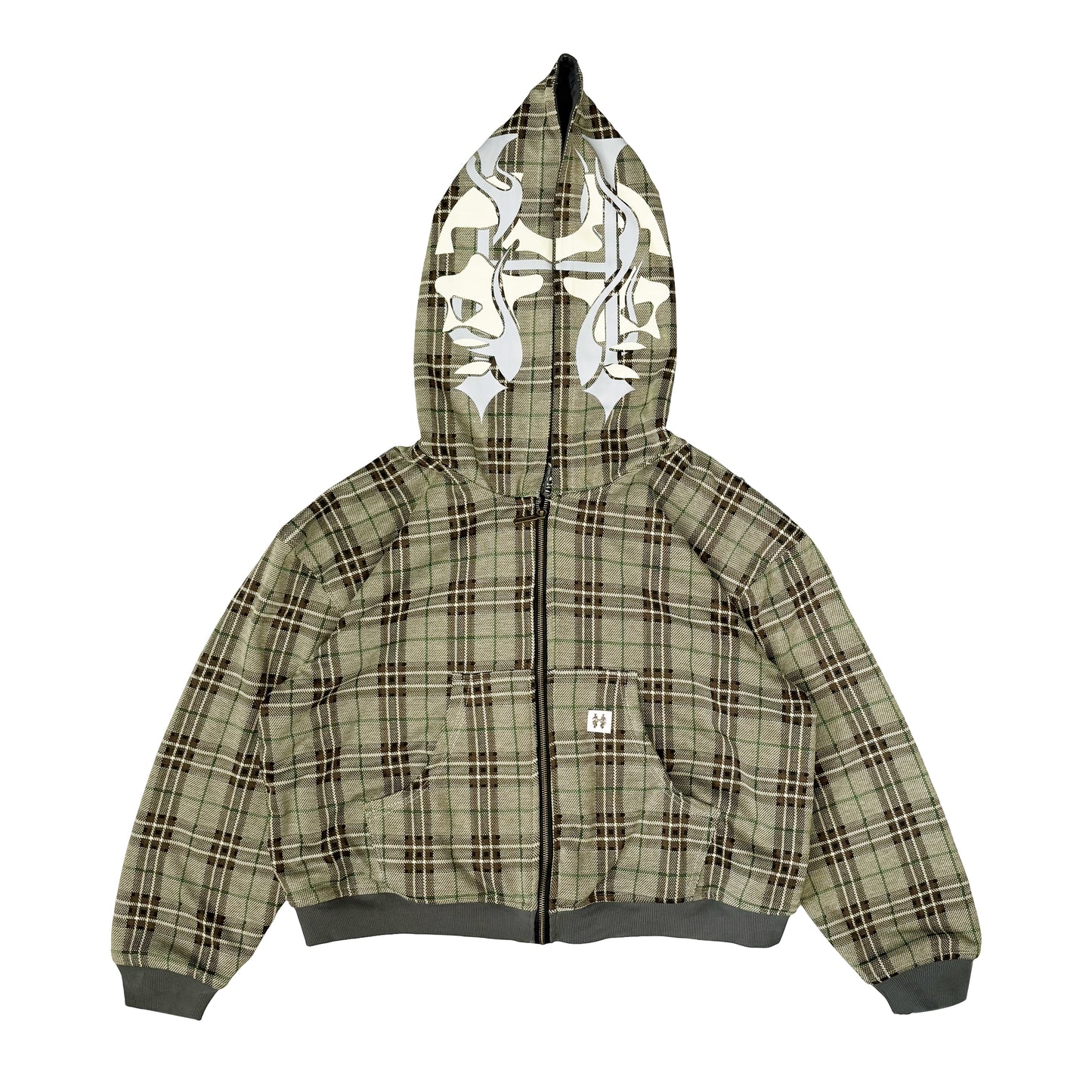 REVERSIBLE PLAID TERRY- HOODIE