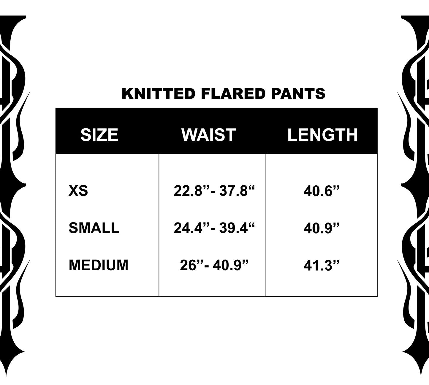 FLARED PANTS KNIT - THICK SCRIPT
