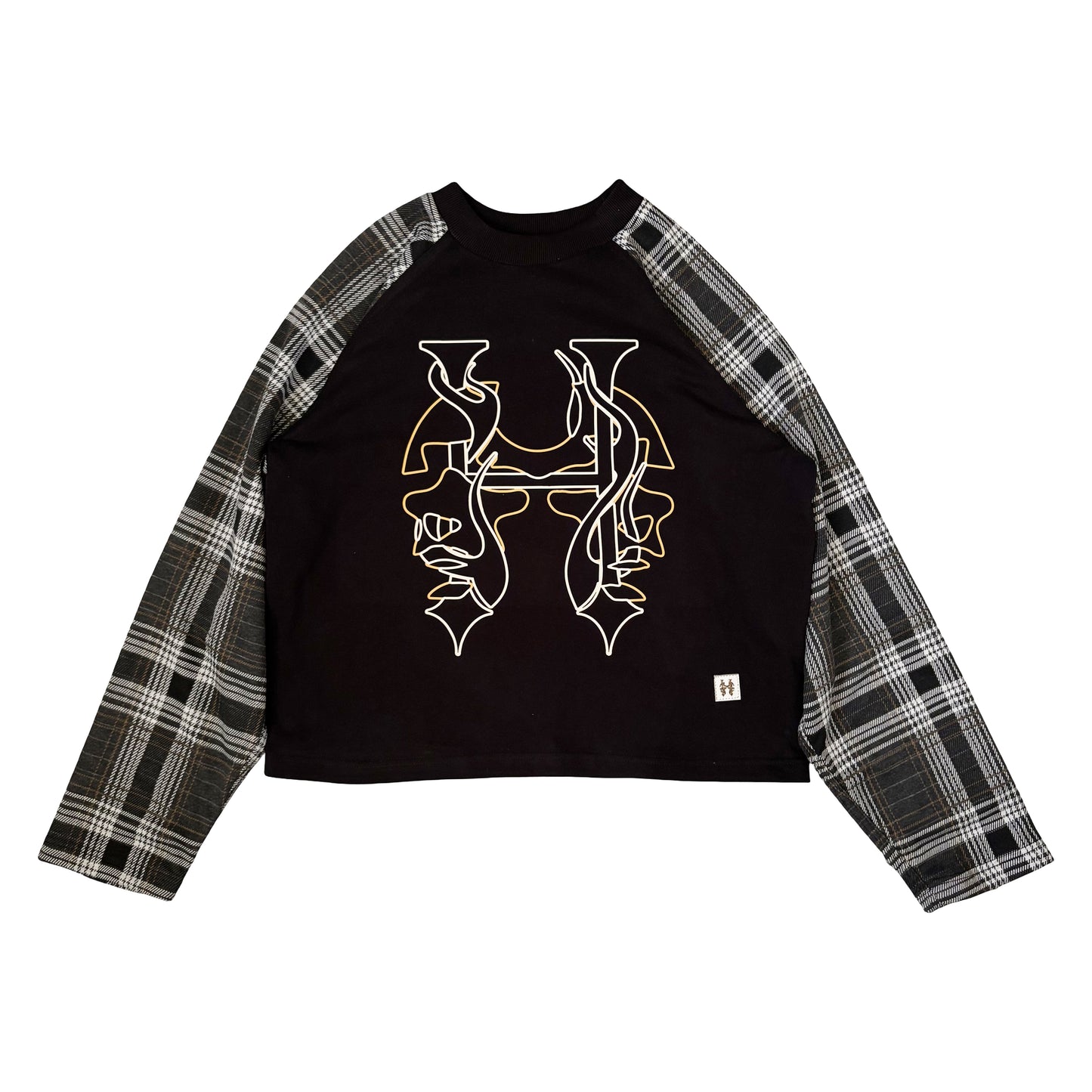 RAGLAN LS PLAID - NEON INFERNO FACE