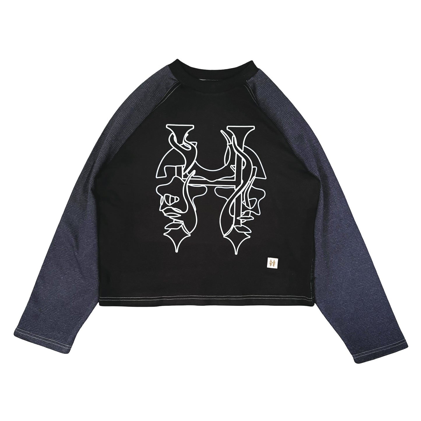 RAGLAN LS PLAID - NEON INFERNO FACE