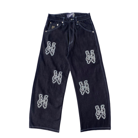 REGULAR BAGGY - INFERNO POWDER RAW PANTS