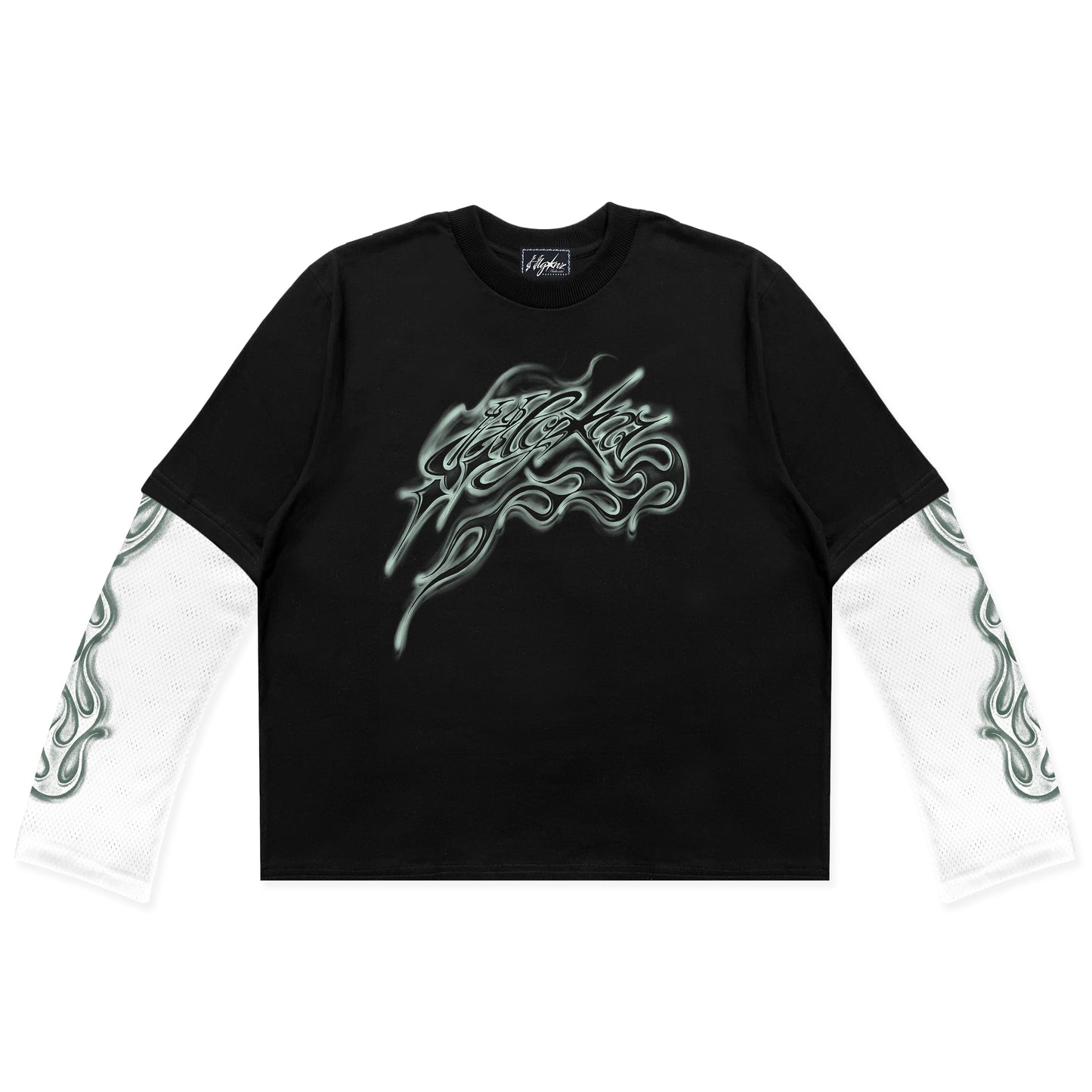 HLGNZ FLAMES - CREWNECK MESH LS