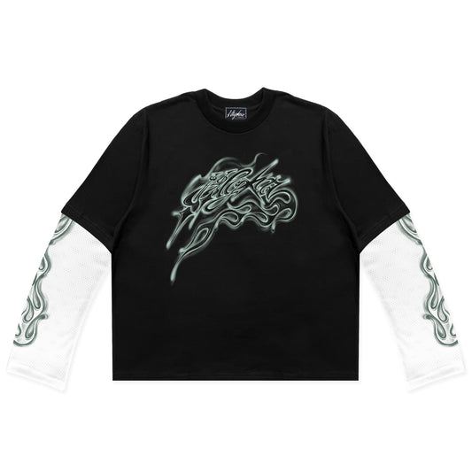 HLGNZ FLAMES - CREWNECK MESH LS