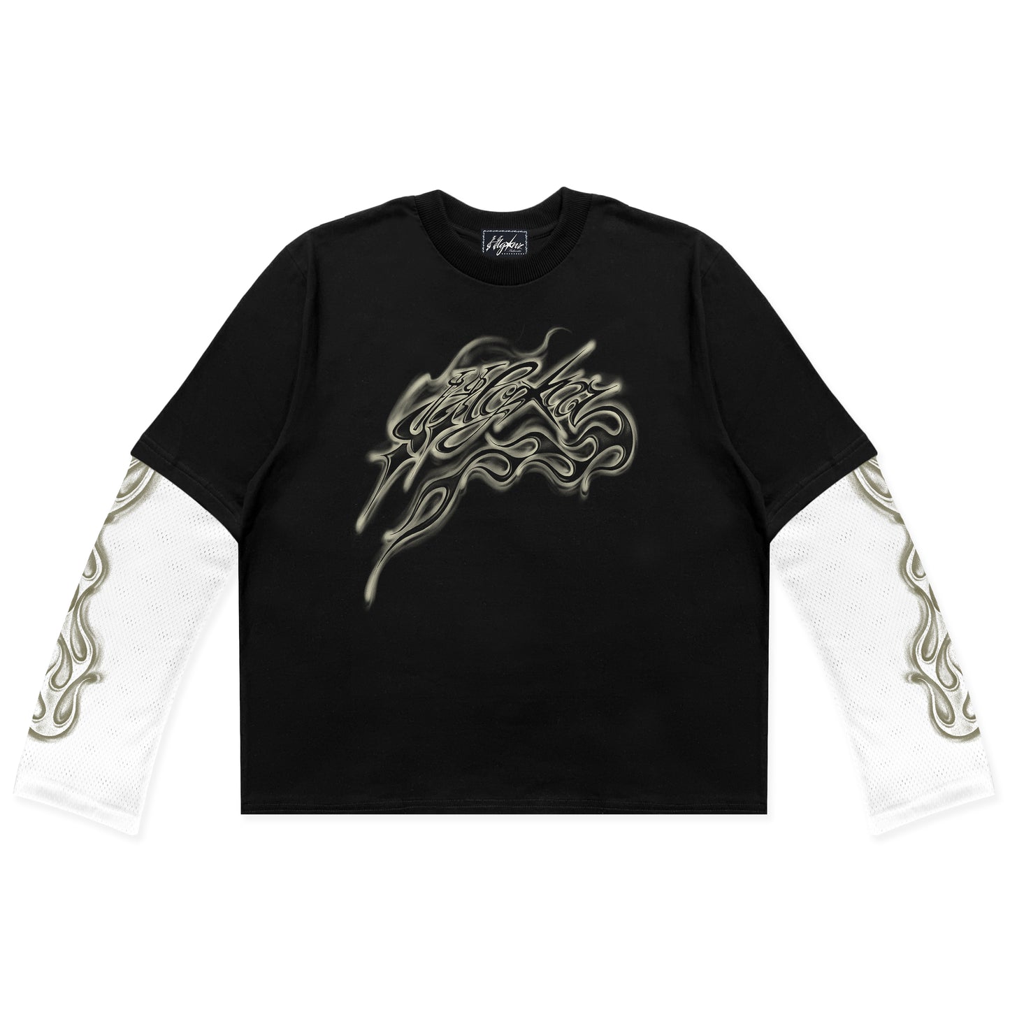 HLGNZ FLAMES - CREWNECK MESH LS