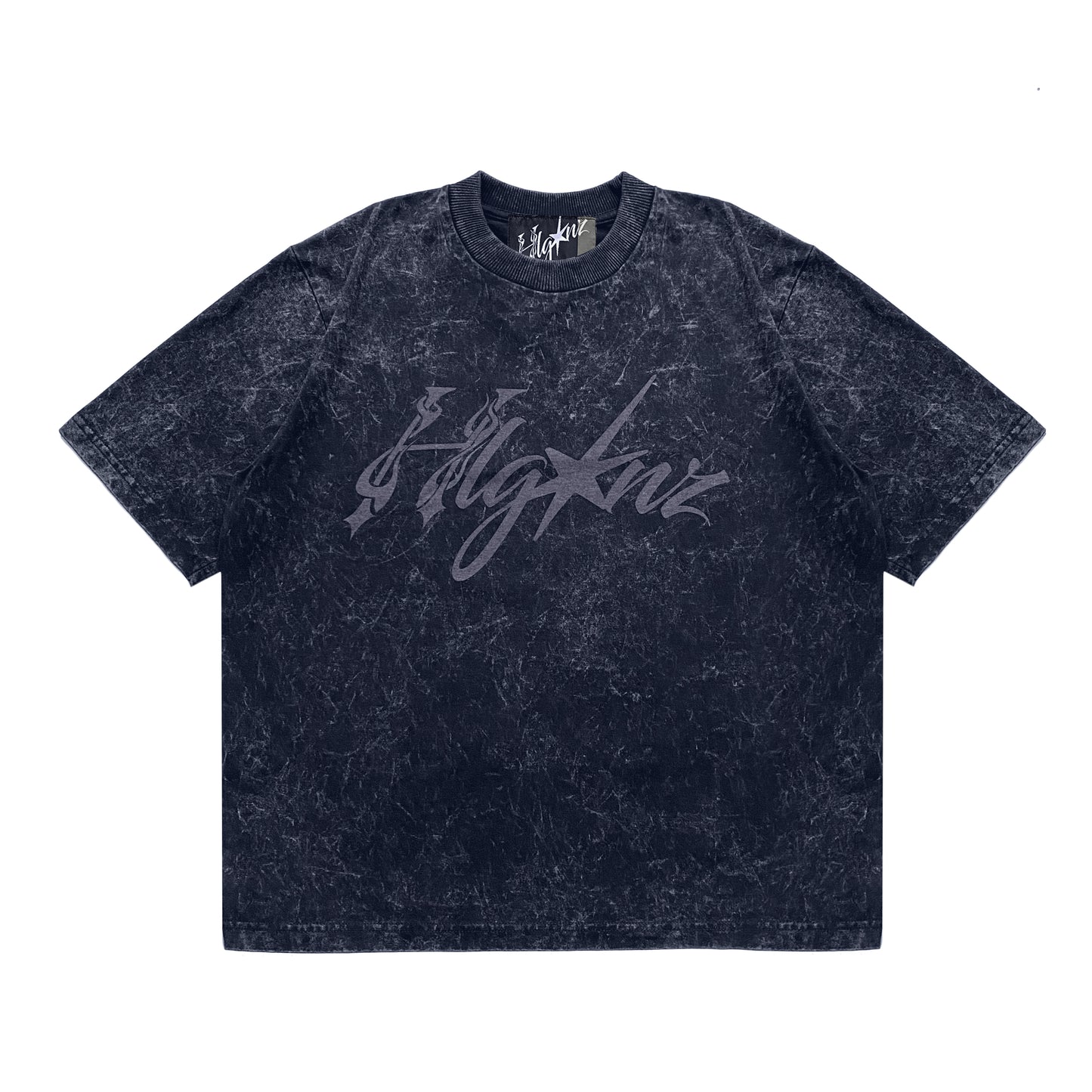 WASHED HLGNZ  - BOXY CREWNECK TEE