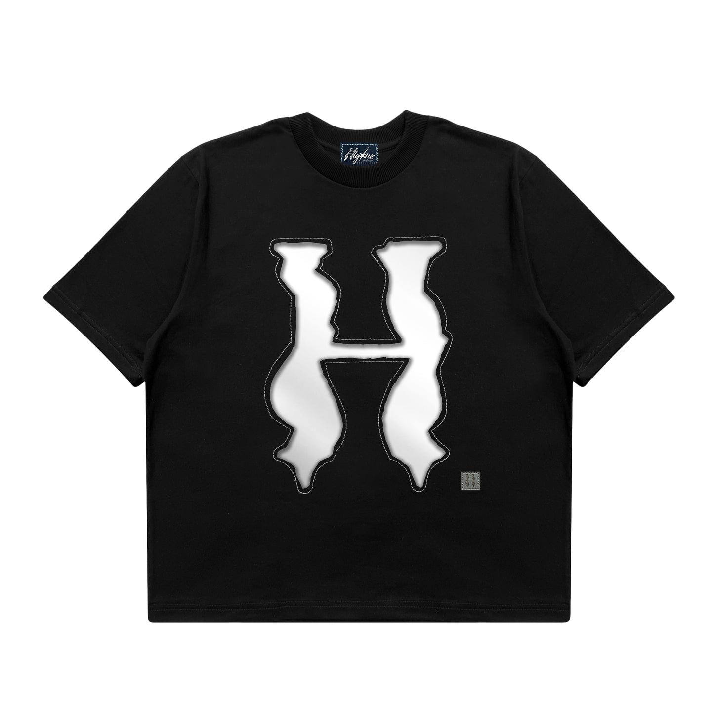 PATENT LEATHER H - BOXY CREWNECK