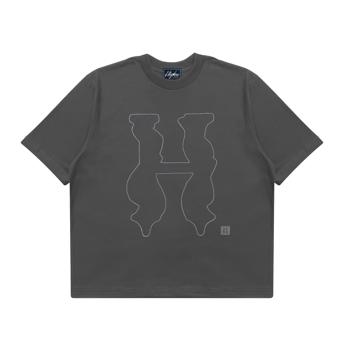 PATENT LEATHER H - BOXY CREWNECK
