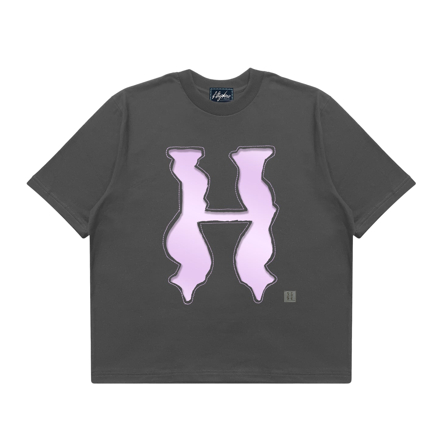 PATENT LEATHER H - BOXY CREWNECK