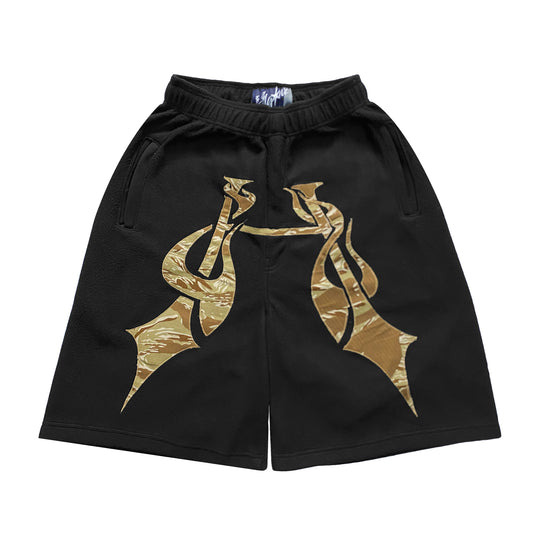 FUZZY SWEATSHORT - INFERNO CAMO