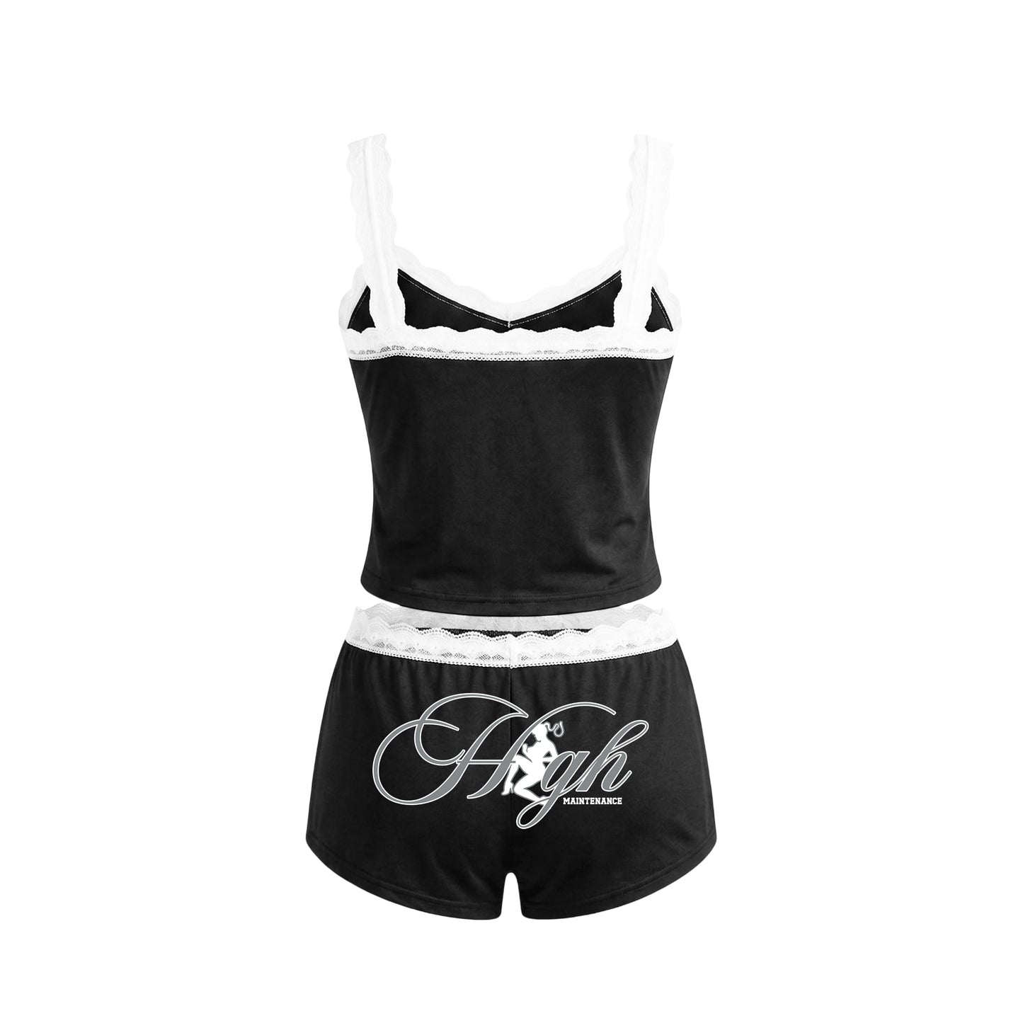 HIGH MAINTENANCE - LACE TOP & SHORTS