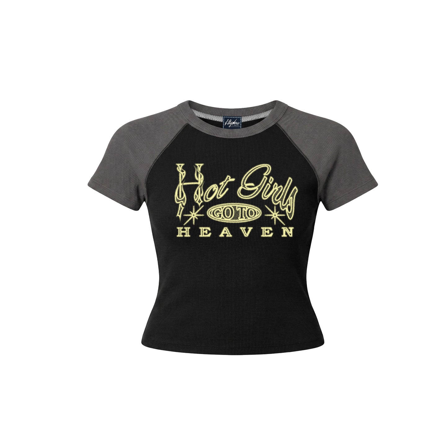 HOT GIRLS RAGLANBB - RIBBED COTTON