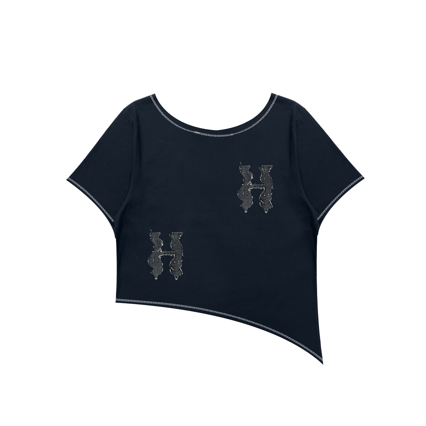REVERSE STITCH - CROPPED ASYMMETRICAL