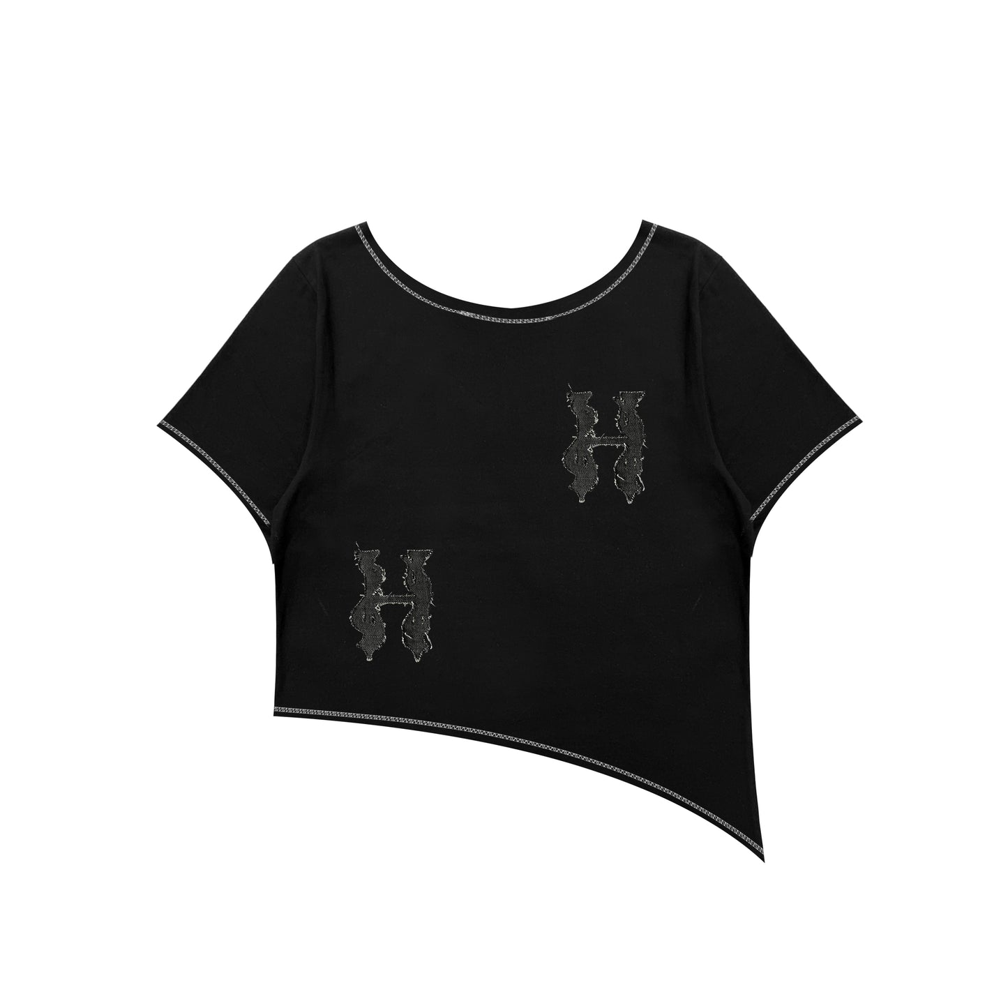 REVERSE STITCH - CROPPED ASYMMETRICAL
