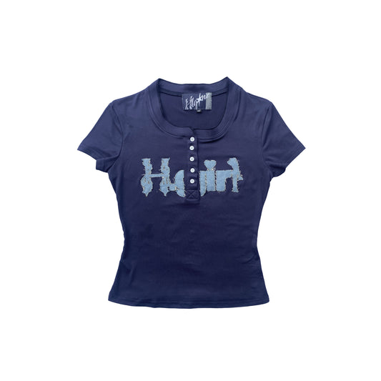 DISTRESSED H.GIRL - BUTTON UP